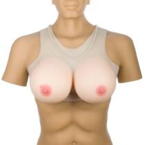 Back Open Elastic Cotton Silicone Breast Forms Vest-0