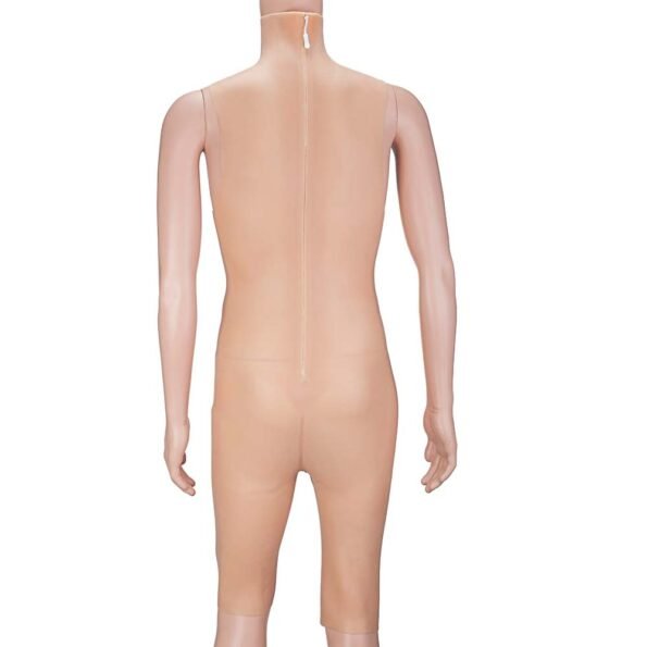 Silicone Bodysuit with Knee Lenth Short-1189