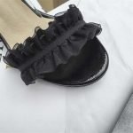 2.8 Inch Sweet Lolita Ruffles Ankle Strap Sandal-0