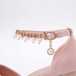 2 Inch Chunky Sweet String Beads Ankle Strap Sandal-0