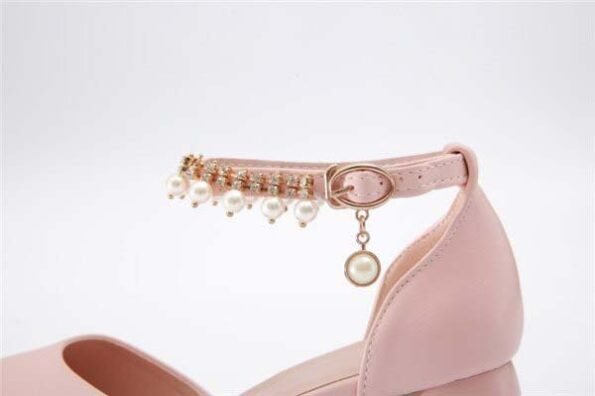 2 Inch Chunky Sweet String Beads Ankle Strap Sandal-1490