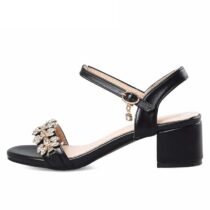 2 Inch Luxury Rhinestone Ankle Strap Sandal-0