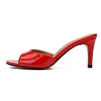 2 Inch PU Leather Peep Toe Slipper-0