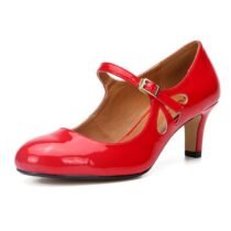 2 Inch Round Toe Ankle Strap Party Pump-1671