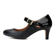 2 Inch Solid Mary Janes Lace Buckle Pump-0