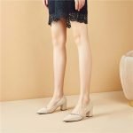 2 Inch Square Chunky Faux Suede Pump-0