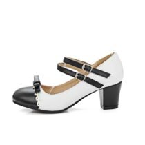 2 Inch Sweet Bowktie Mary Janes Ankle Strap Pump-1751