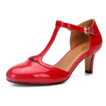 2 Incn T-Strap Patent Leather Elegant Pump-1889