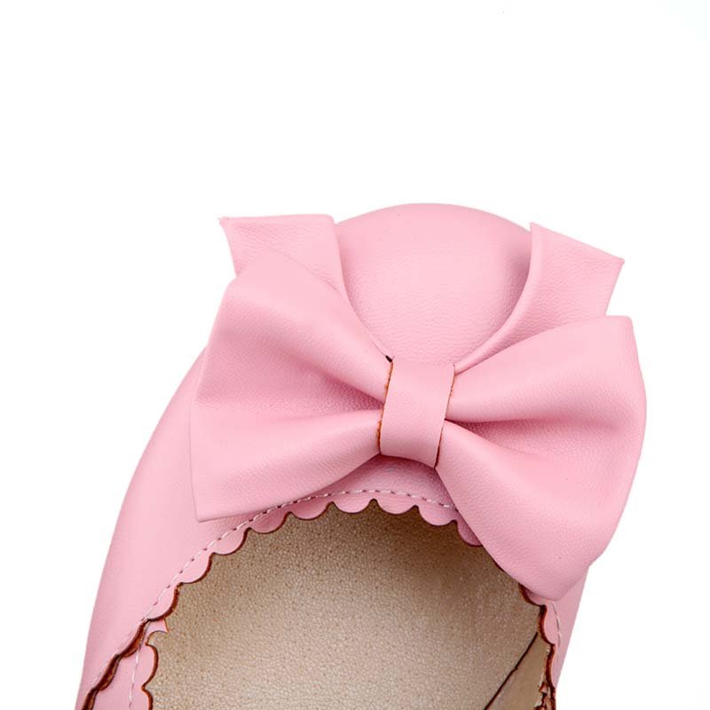 1.5 Inch Sweet Lolita Bow Strap Buckle Pump