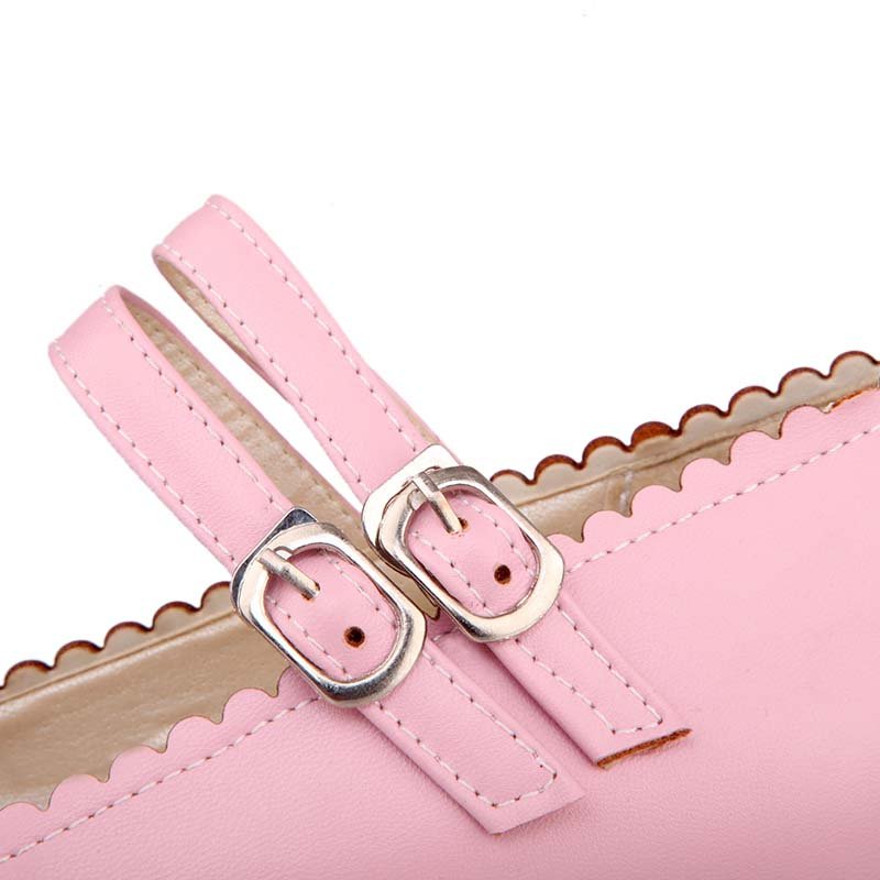 1.5 Inch Sweet Lolita Bow Strap Buckle Pump