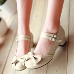 1.5 Inch Sweet Lolita Bow Strap Buckle Pump