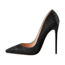 4.7 Inch Lattice Pointed Toe Stiletto Pump-0