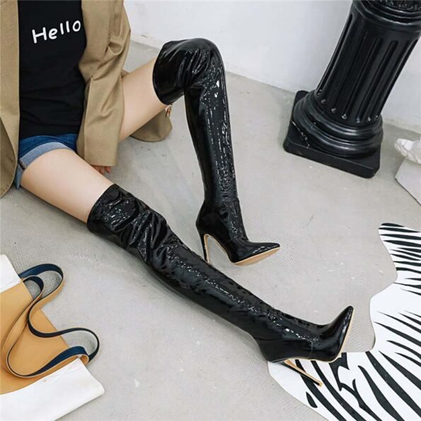 4.7 Inch Over-the-kneePointed Toe Boot-2657