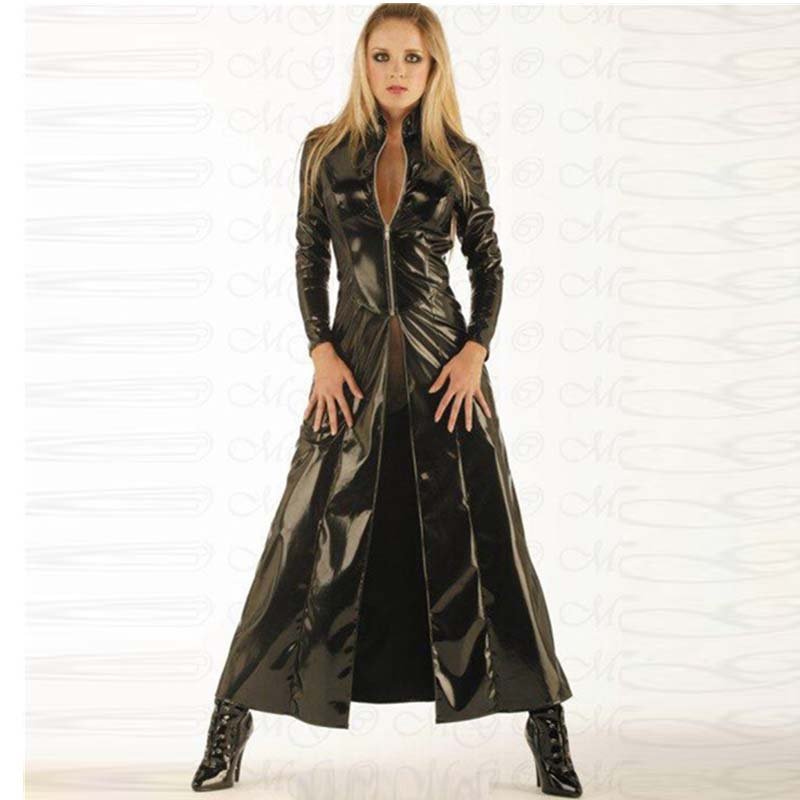 Vinyl PVC Faux Leather Gothic PU Coat