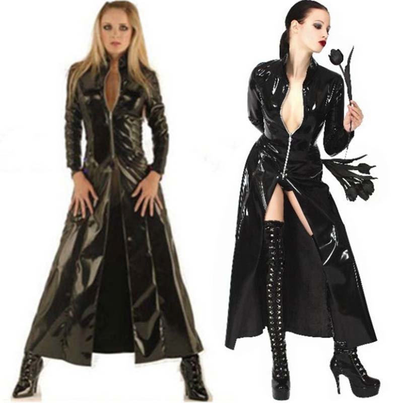 Vinyl PVC Faux Leather Gothic PU Coat