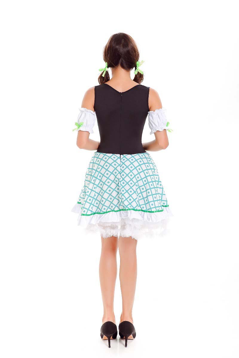 German Oktoberfest Beer Bavarian Traditional Girl Maid Dress