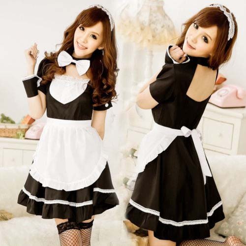 French Maid Costume Sweet Gothics Anime Lolita Dress