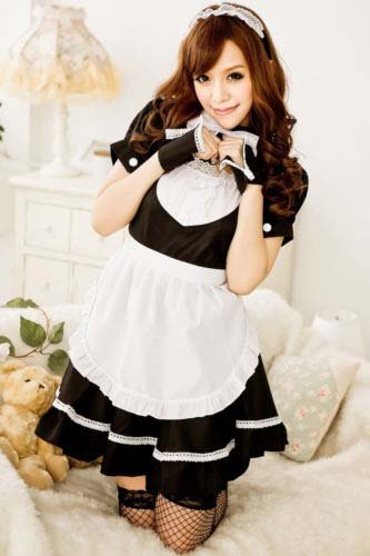 French Maid Costume Sweet Gothics Anime Lolita Dress