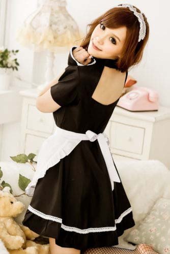 French Maid Costume Sweet Gothics Anime Lolita Dress