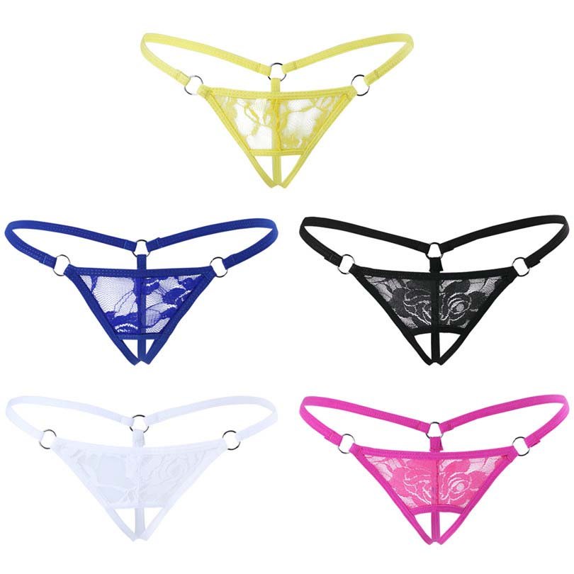 Erotic Lace  Open Crotch Panties Thong G-string Underwear