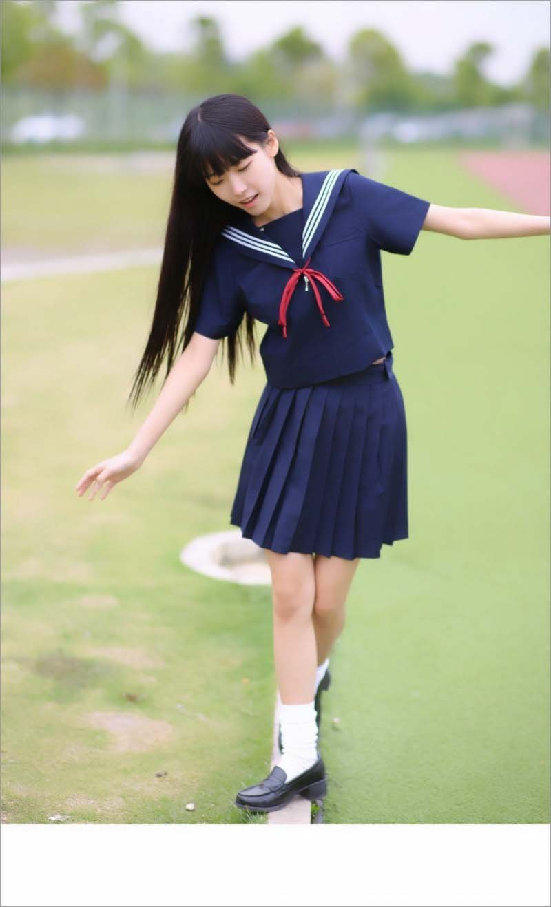 Navy Sailor Suit With Zipper JK Uniforms Pleated Skirt