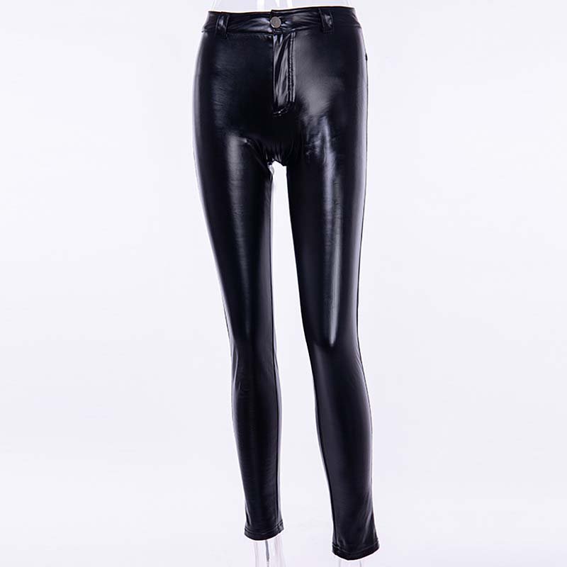 Punk Bodycon Faux Pu Leather Push Up Pant