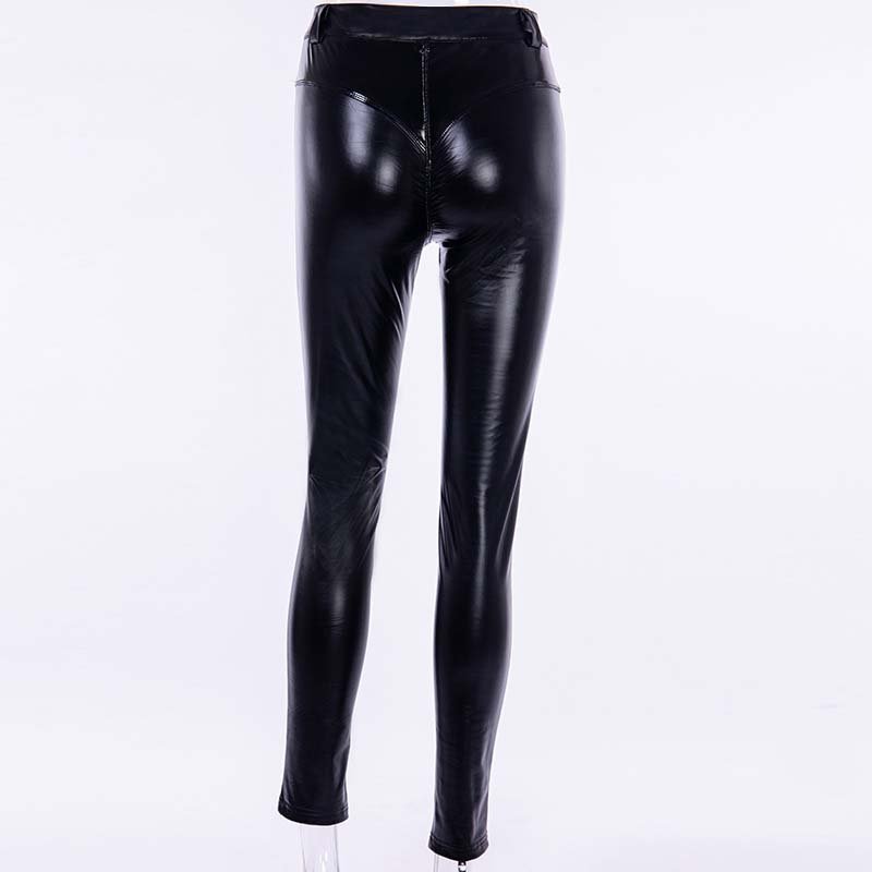 Punk Bodycon Faux Pu Leather Push Up Pant