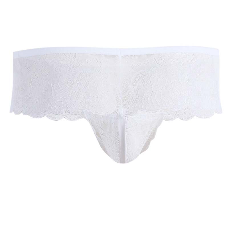 Lace Jockstrap Pouch Open Crotch Panties