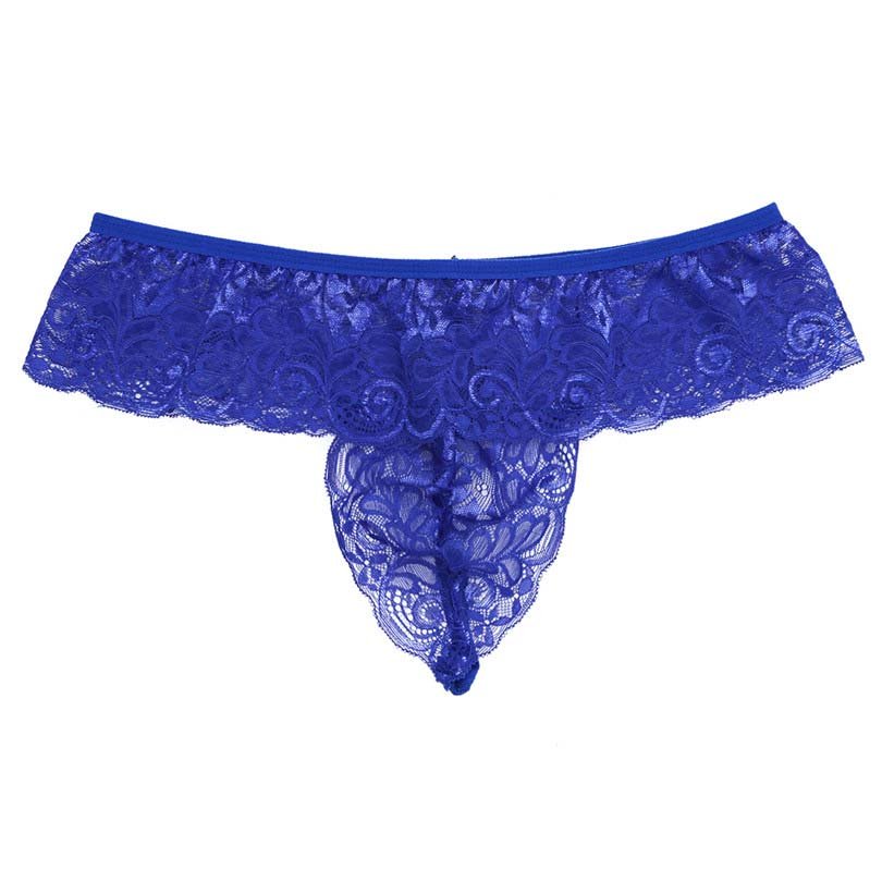 Lace Jockstrap Pouch Open Crotch Panties