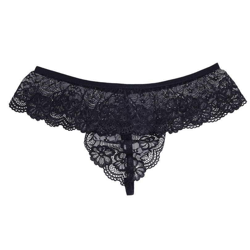 Lace Jockstrap Pouch Open Crotch Panties