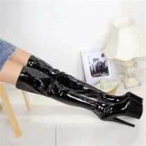 6 Inch Fine-heeled Thigh High Dance Show Boot-0