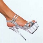 6 Inch Pu Leather Model Show Dance Sandal-0