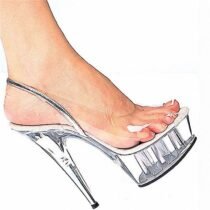 6 Inch Transparent Shiny Crystal Model Sandal-7361