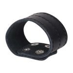 Adjustable Genuine Leather Penis Hole Cock Enhancement Ring-0