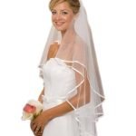 Bride Marriage Ribbon Serging Double Modelling Veil And Combs-0