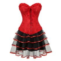 Corset Dress Victorian Corsets Bustiers with Mini Skirt-0