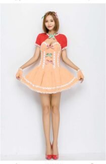 Cute Japanese Girls Kawali Sweet Pleated Pumpkin Dress-2926