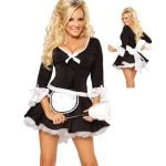 Fancy French Maid Cosplay Dresses With Headdress-0