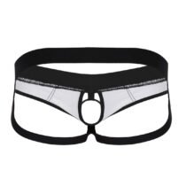 Faux Leather Jockstrap Hollow Out Exotic Thongs and G-strings-5097