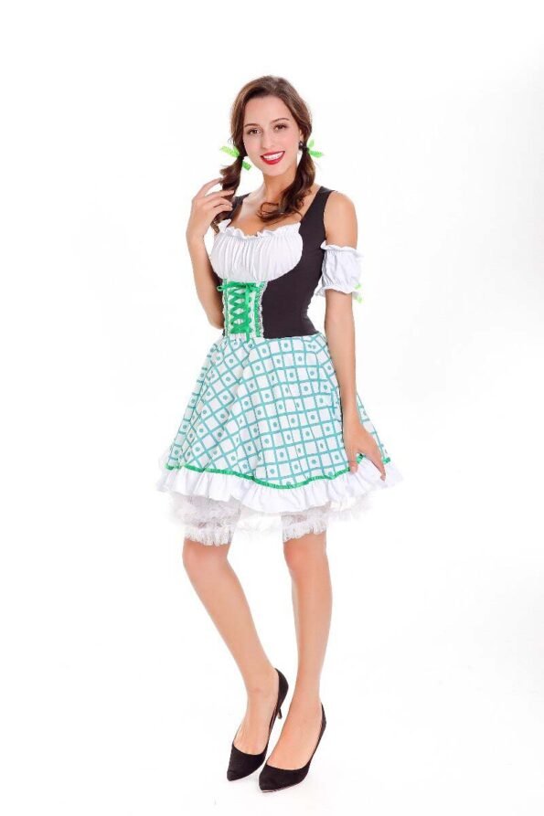 German Oktoberfest Beer Bavarian Traditional Girl Maid Dress-3345