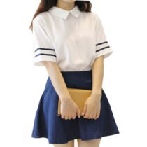 Korean Trend Tracksuit College Students Skirt-0