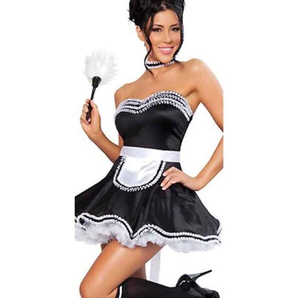 Nite French Maid Servant Off Shoulder A-line Dress-3838