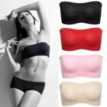 Padded Seamless Bandeau Ventilate Comfortable Shape Bra-3894