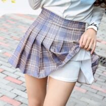 Plaid High Waist Japanese Style School Uniform-0