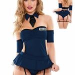 Police Halloween Costume For Adults Fancy Cosplay Dress-0