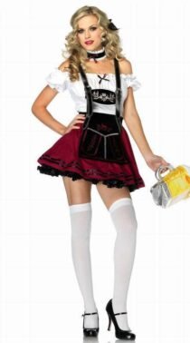 Pretty Beer Wench Fancy Adults Maid Halloween Costume Dress-0