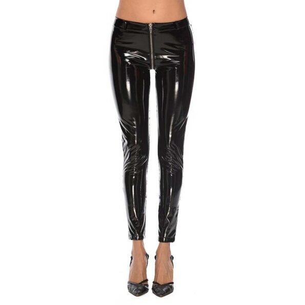 Punk Gothic Faux Leather Vinyl PVC Wet Look Shiny Legging-4053