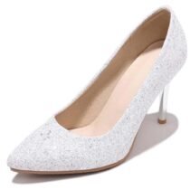 Slip On Pointed Toe Pink Wedding Pumps-7733