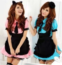 Sweet Gothic Lolita Dress French Anime Maid Costume-0