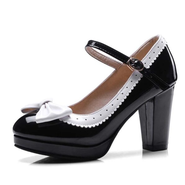 Thick High Heels Ankle Strap Mary Jane Pump-0